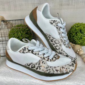 Very G “Runner” Cream Leopard Sneakers